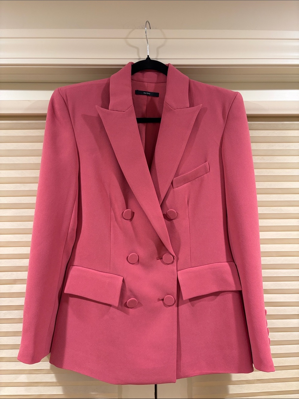 NWOT Alex Perry Double-Breasted Rose Pink Blazer, Size US 6